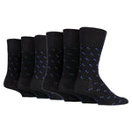 Load image into Gallery viewer, 6 Pairs Men&#39;s Bamboo Socks - Black Suit Mono
