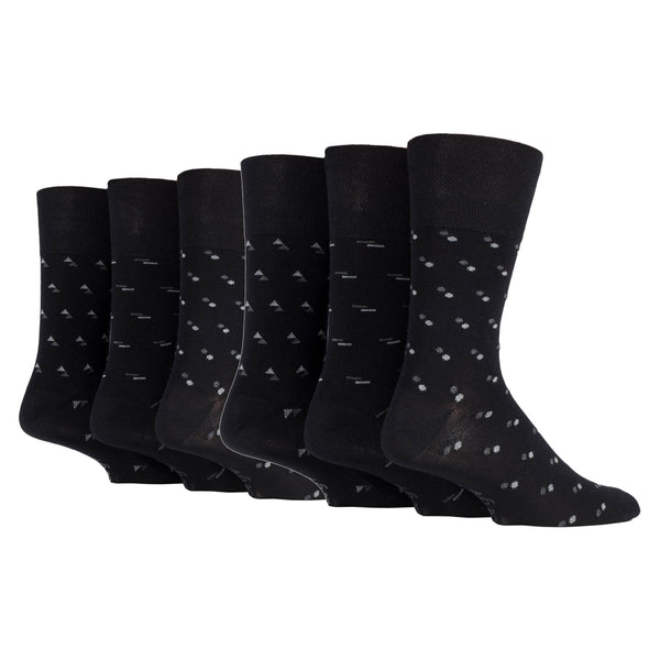 6 Pairs Men's Bamboo Socks - Suit Black