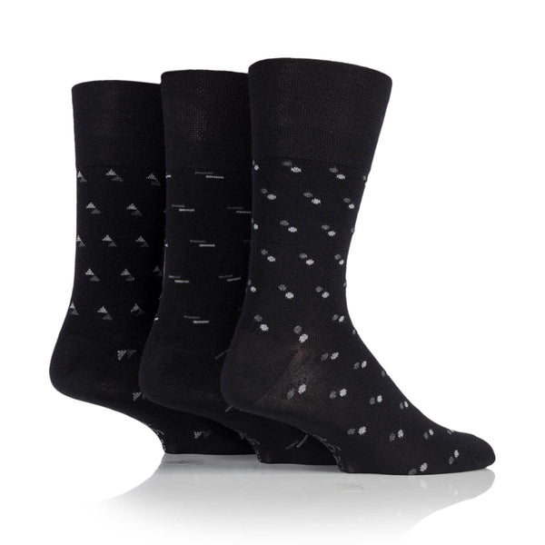 3 paires de chaussettes en bambou pour homme - Costume noir monochrome
