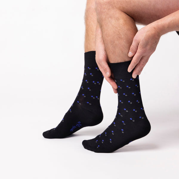 3 paires de chaussettes en bambou pour homme - Noir