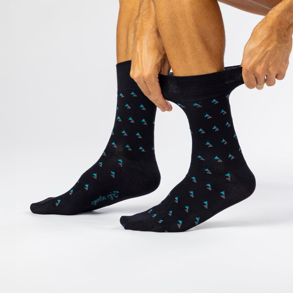 3 Pairs Men's Bamboo Socks - Suit Black/Navy/Charcoal