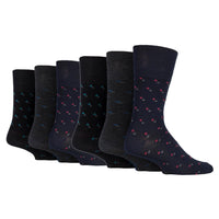 6 Pairs Men's Bamboo Socks - Suit Black/Navy/Charcoal