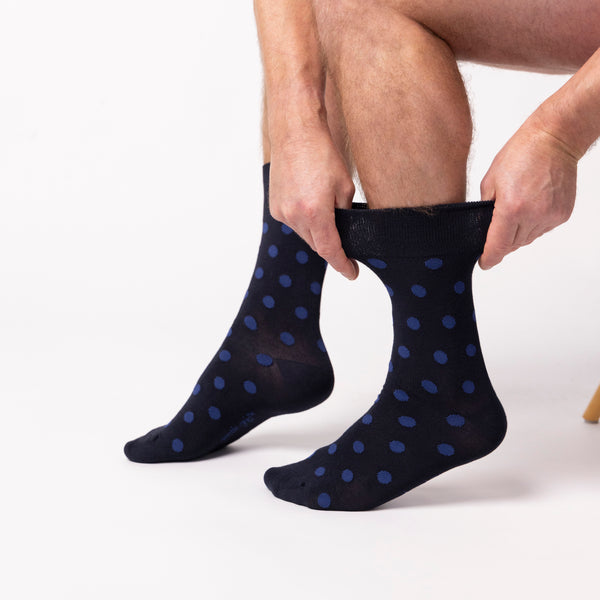 6 Pairs Men's Bamboo Socks - Navy Eclipse