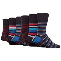 6 Pairs Men's Bamboo Socks - Sailor Stripe