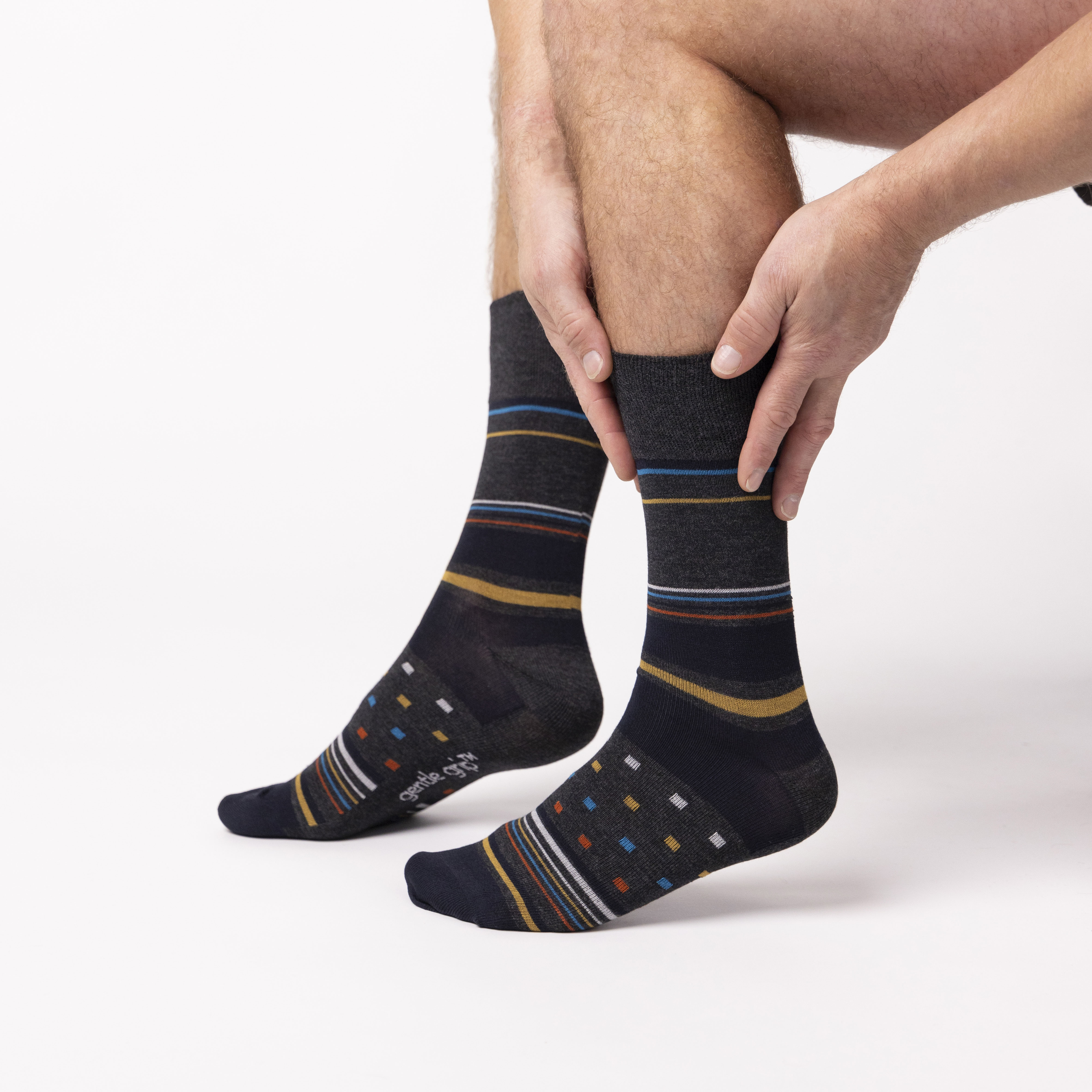 6 Pairs Men's Bamboo Socks - Mustard Metropolis