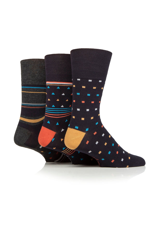 3 Paar Herren-Baumwollsocken – Modernisiertes Argyle