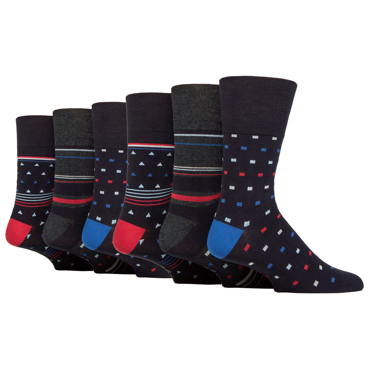 6 Pairs Men's Bamboo Socks - Chilli Pepper