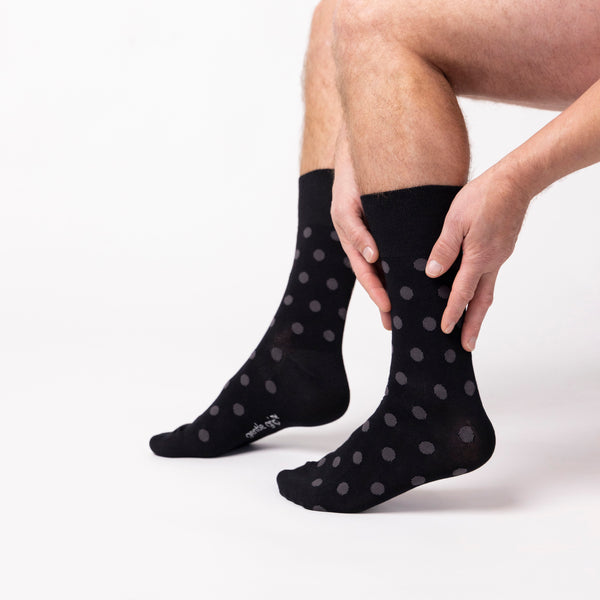 6 Pairs Men's Bamboo Socks - Monochrome Eclipse