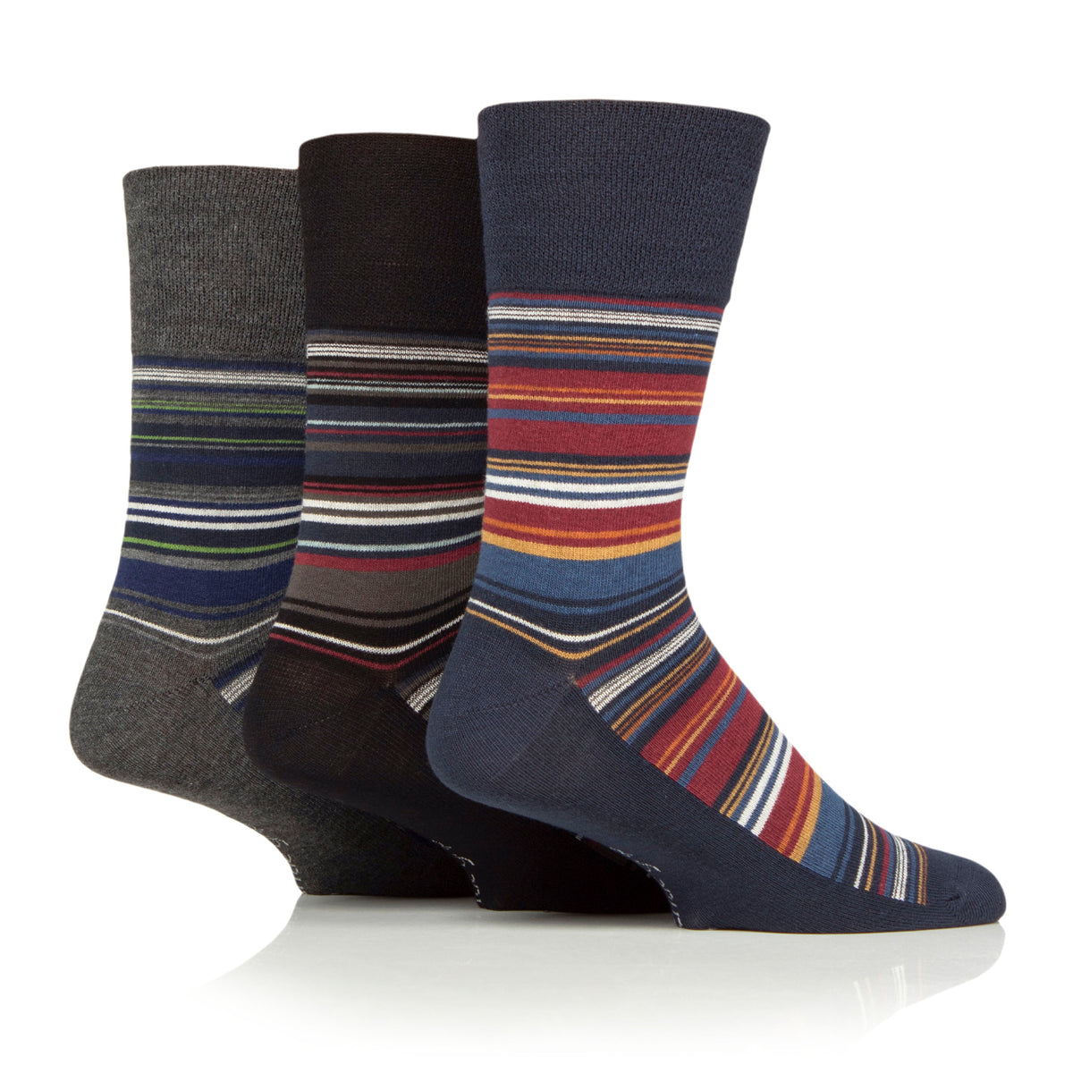 3 Paar Herrensocken aus Bambus – Mirage Stripe