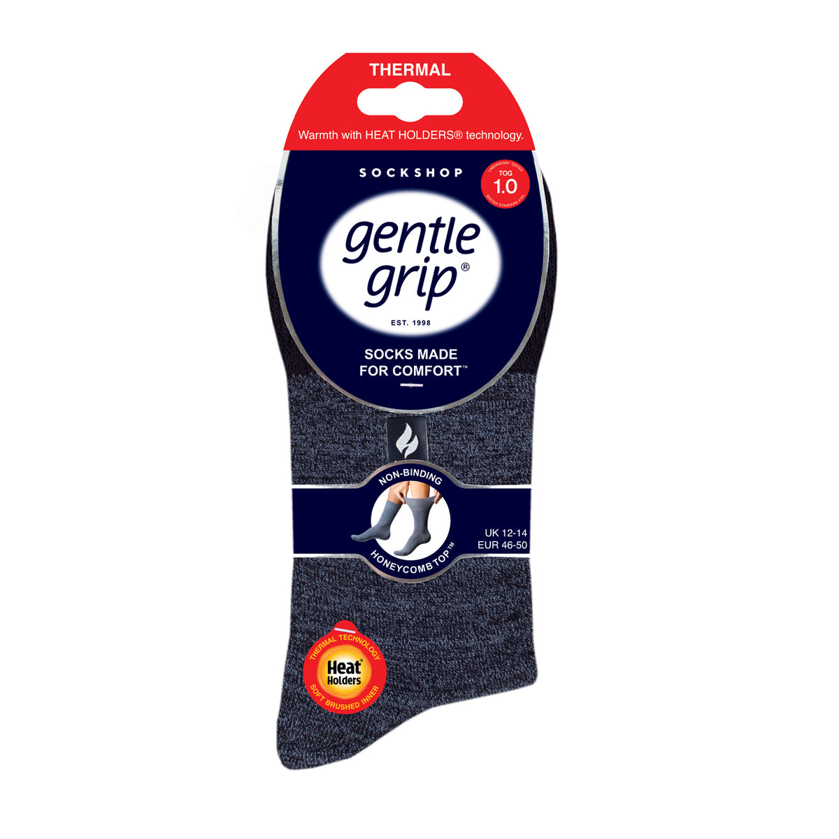 1 Pair Mens  Bigfoot Thermal Socks - Denim