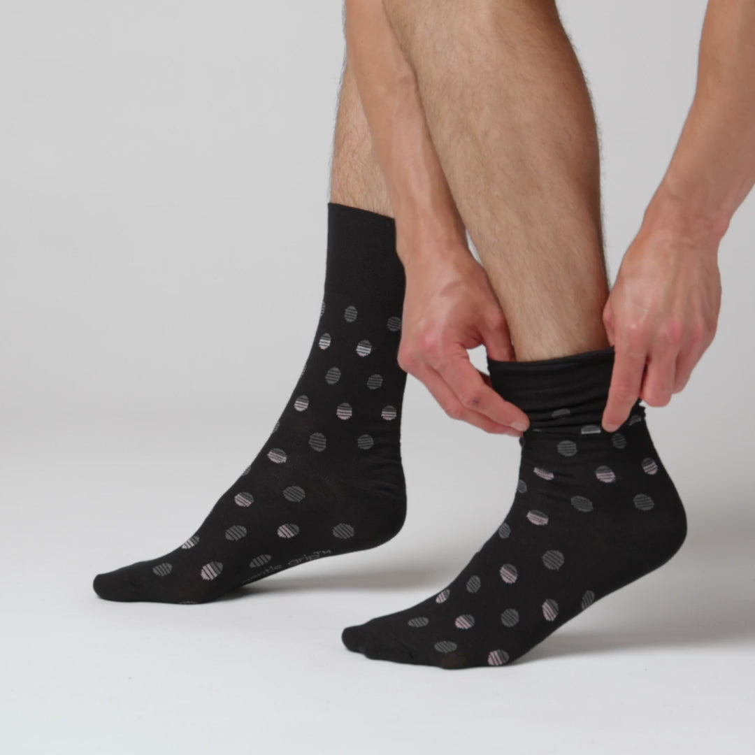 6 Pairs Men's Cotton Socks - Polka Pop