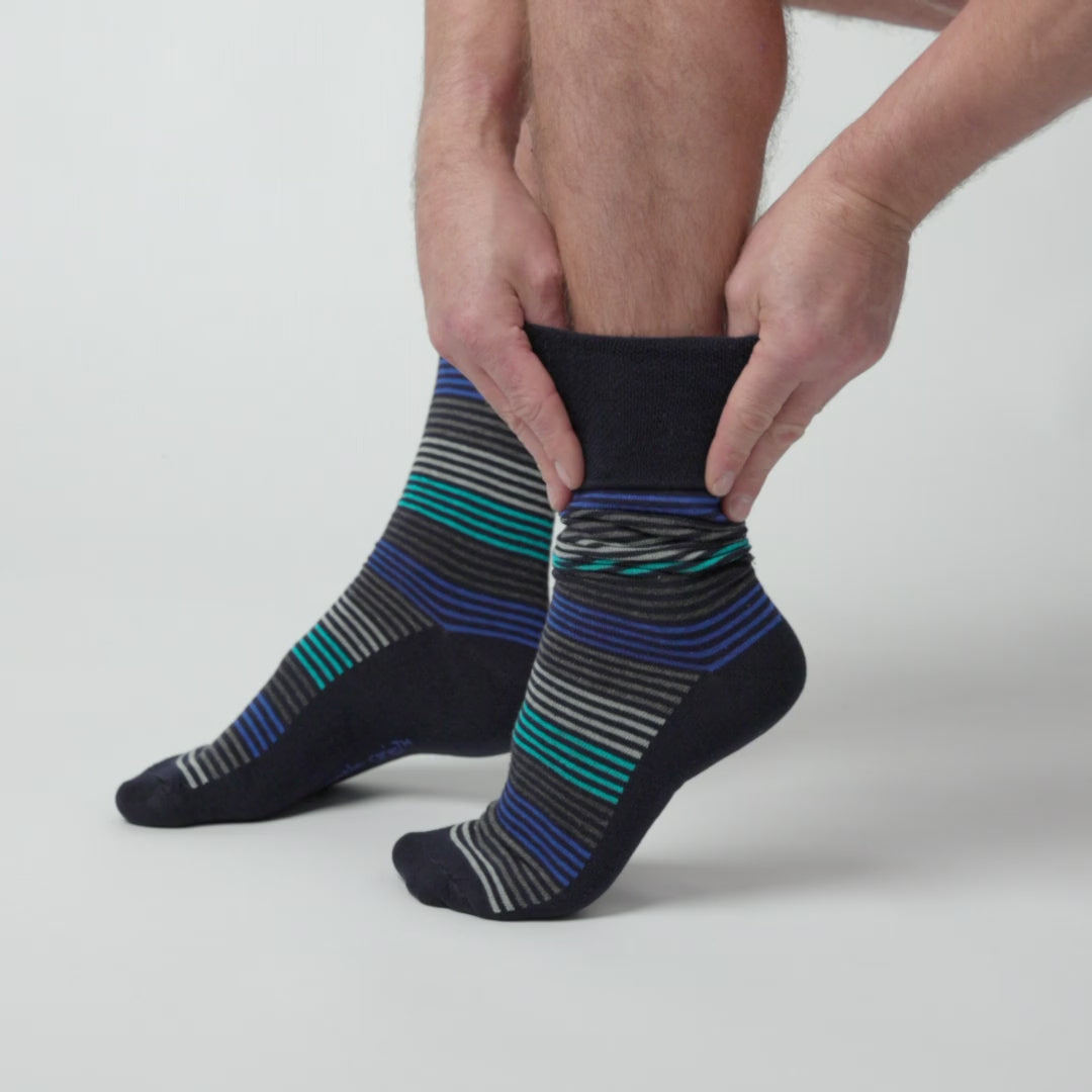 6 Pairs Men's Cotton Socks - Linear Vision