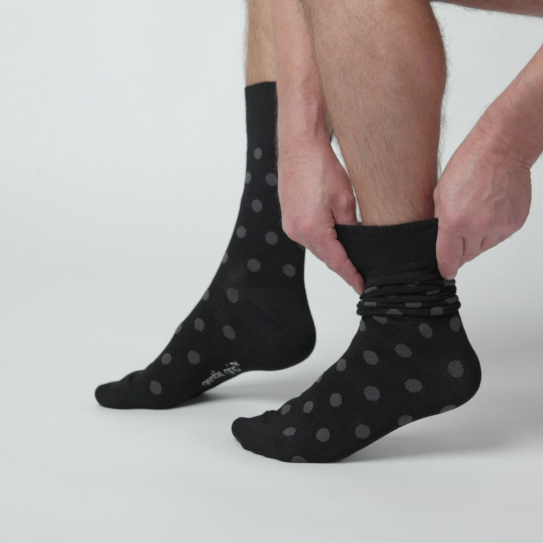 6 Pairs Men's Bamboo Socks - Monochrome Eclipse