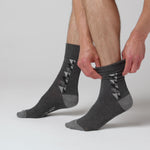 Load and play video in Gallery viewer, 6 Pairs Men&#39;s Bigfoot Cotton Socks - Black/Charcoal/Grey
