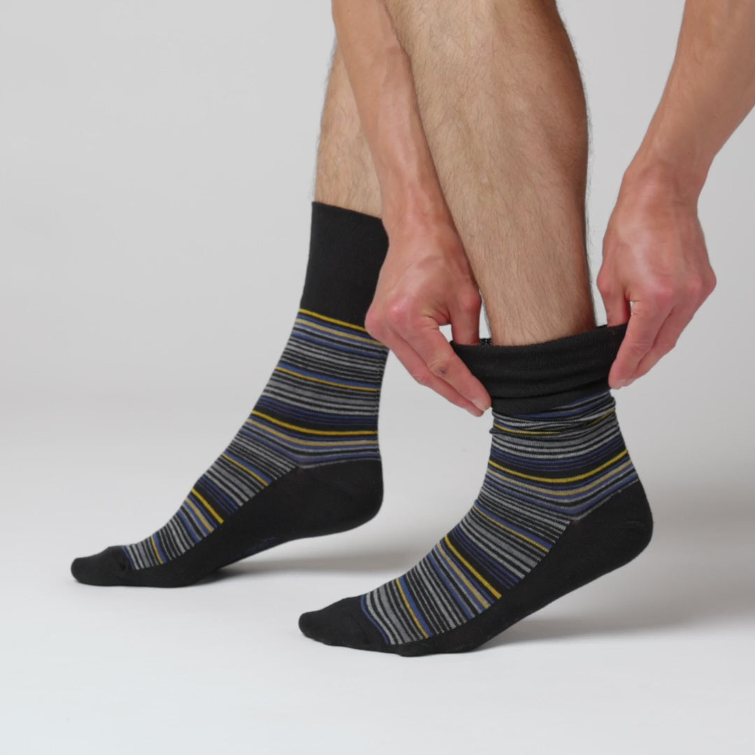 6 Pairs Men's Cotton Socks - Micro Stripes