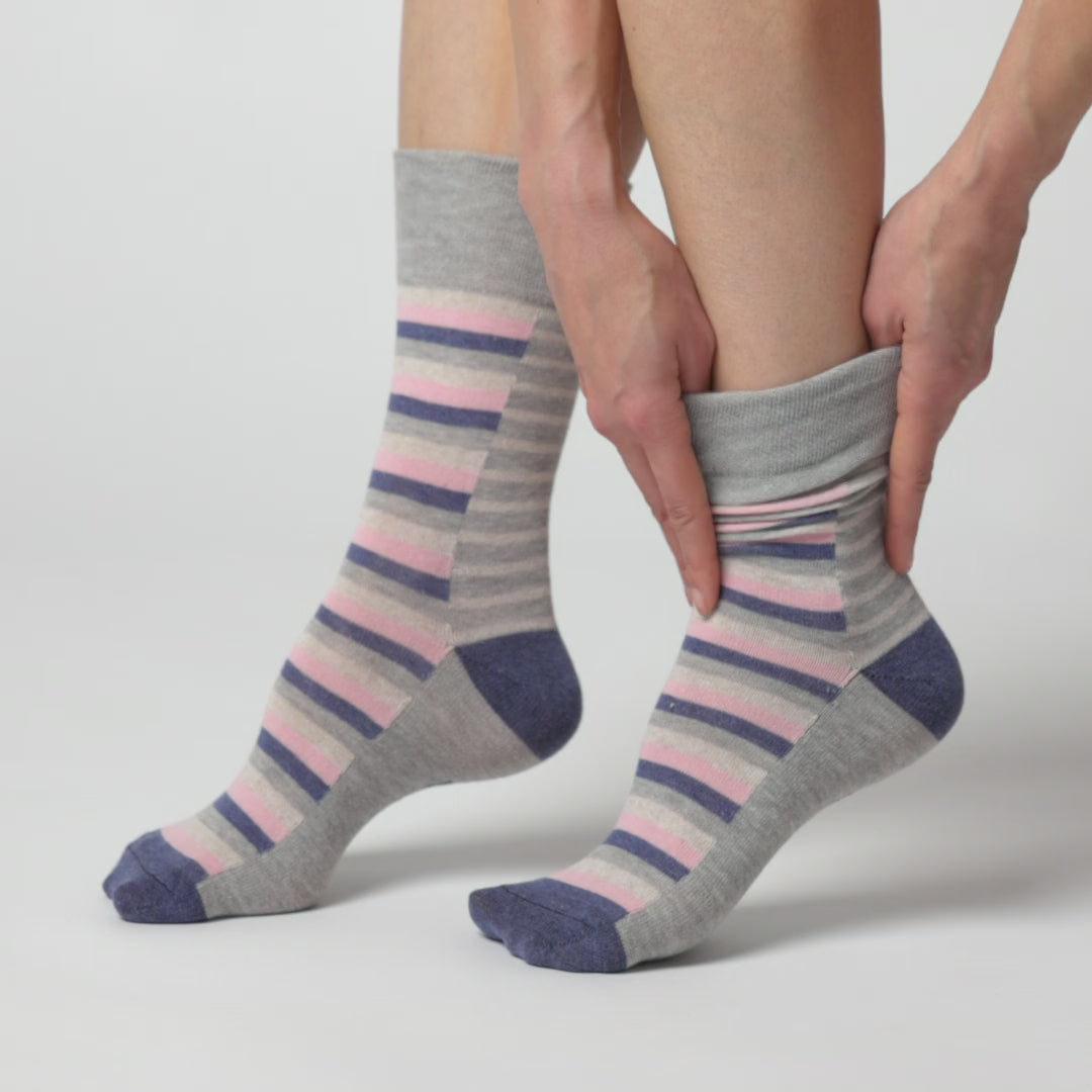 6 Pairs Ladies Cotton Socks - Weekender Navy