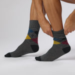 Load and play video in Gallery viewer, 3 Pairs Men's Argyle Cotton Socks - Rustic Mix
