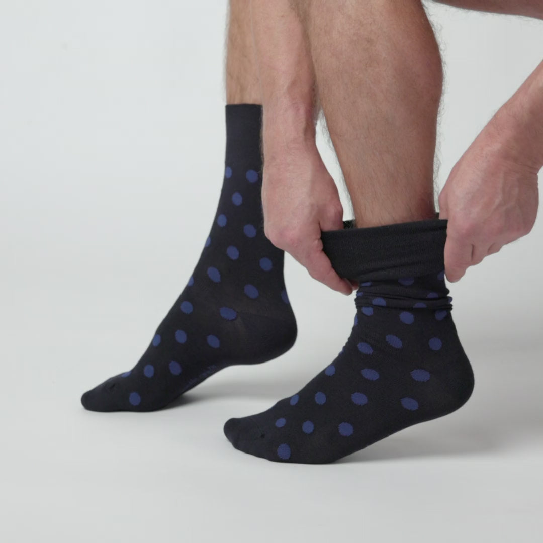 6 Pairs Men's Bamboo Socks - Navy Eclipse