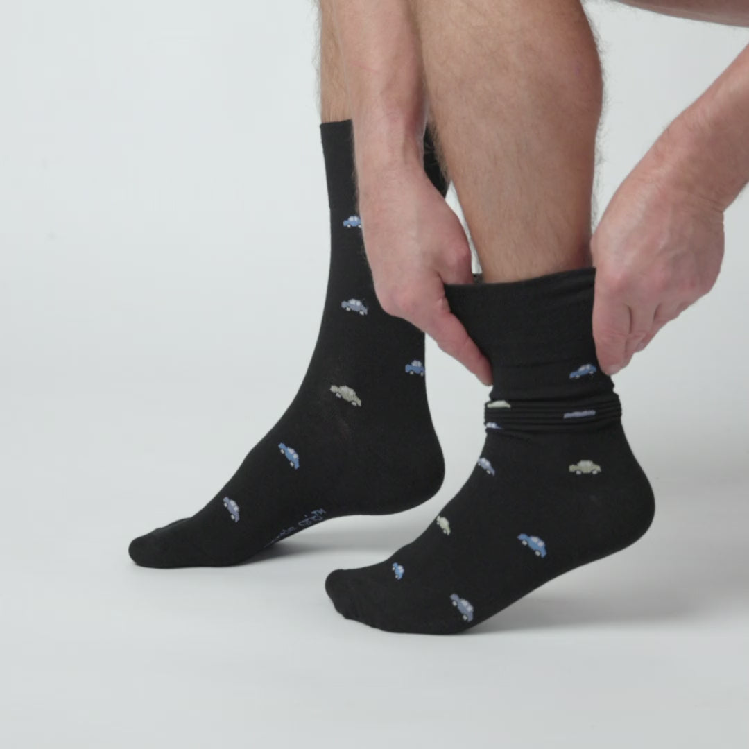 6 Pairs Men's Cotton Socks - Transport