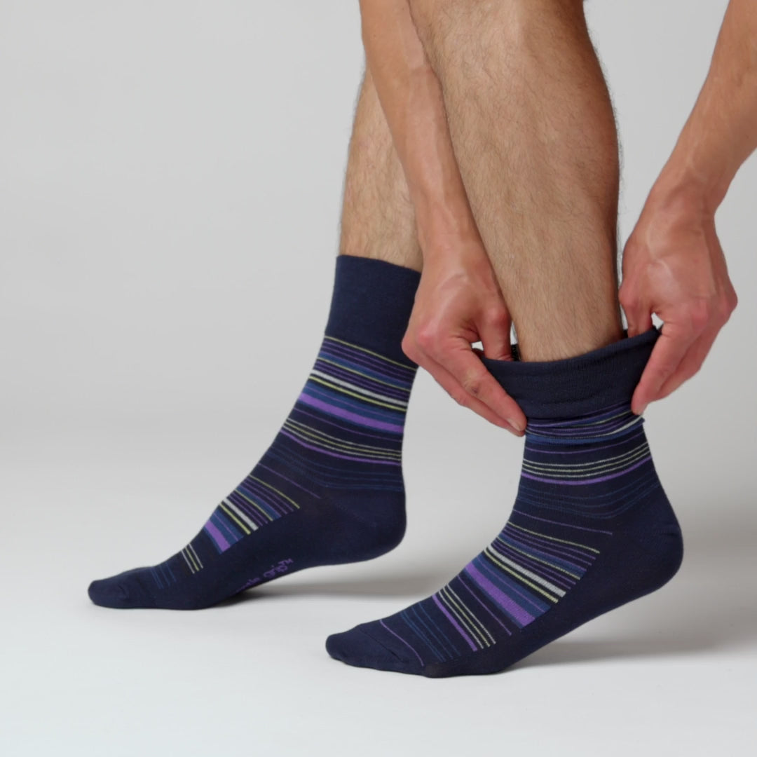 6 Pairs Men's Cotton Socks - Homestead Stripe