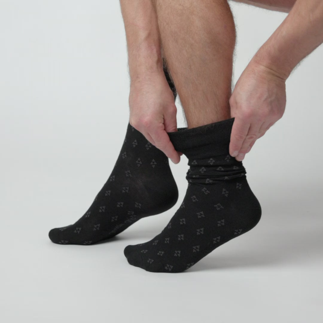 6 Pairs Men's Twilight Cotton Socks - Black