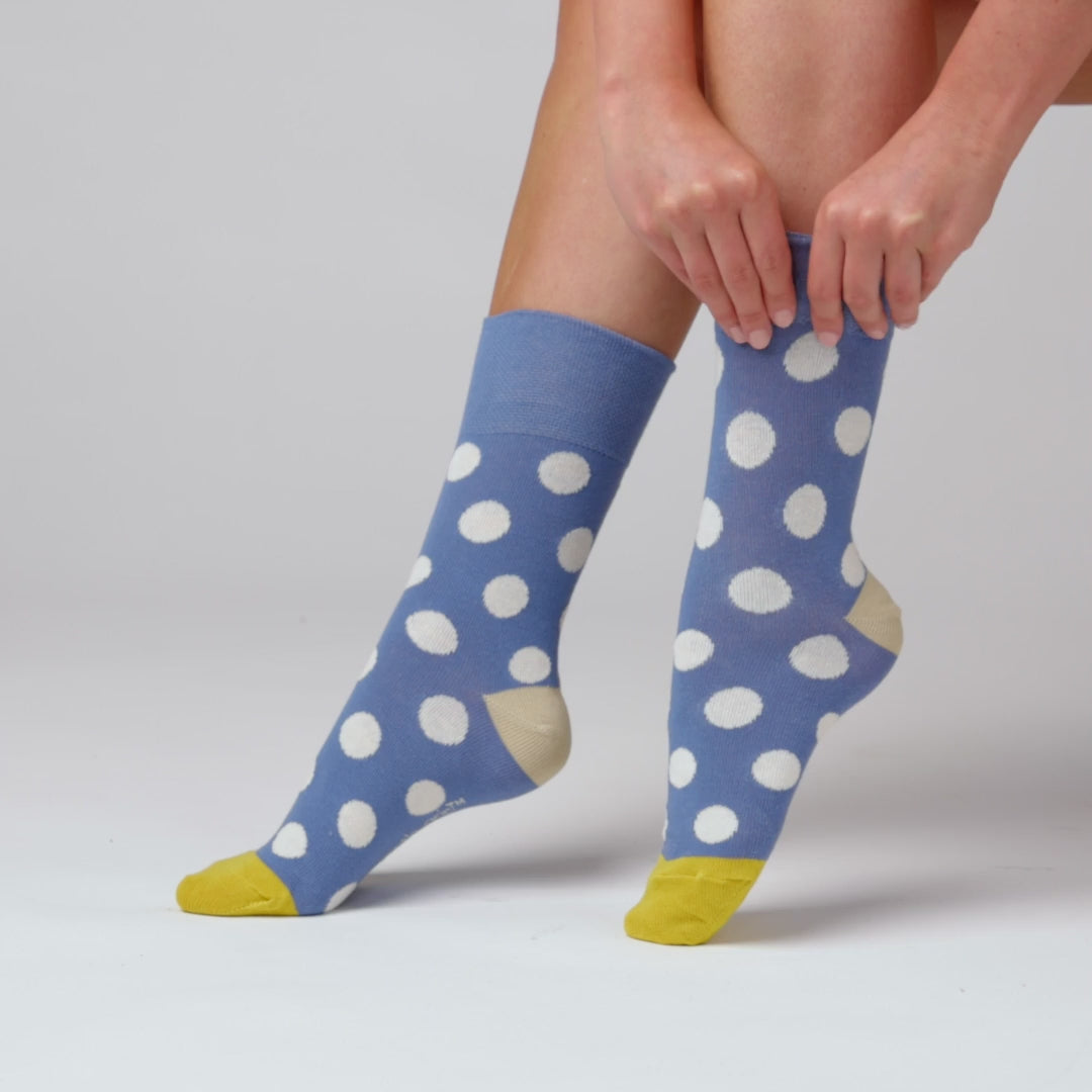 6 Pairs Ladies Cotton Socks - Summer Spots