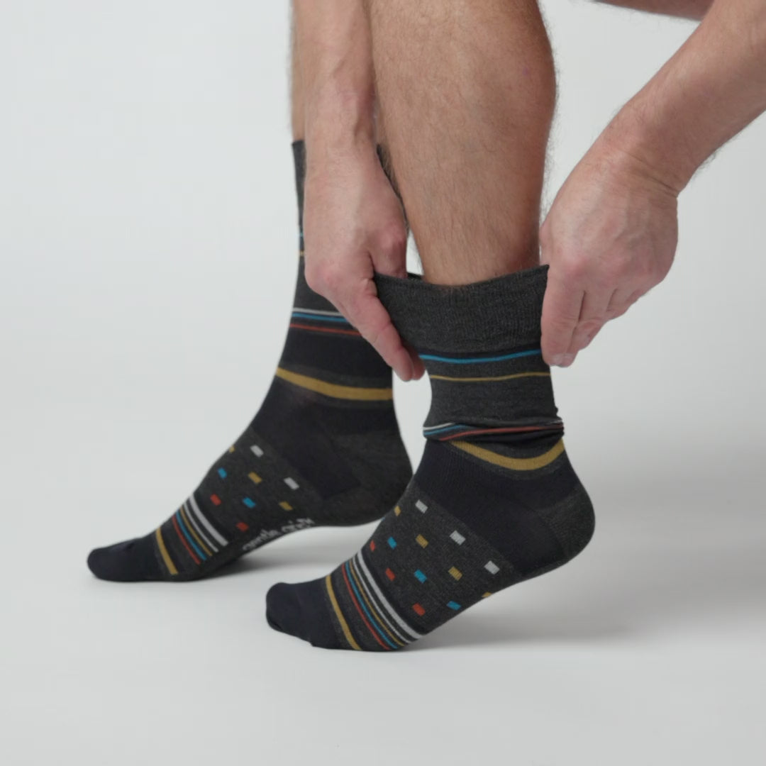 6 Pairs Men's Bamboo Socks - Mustard Metropolis