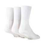Load image into Gallery viewer, 3 Pairs IOMI FootNurse Cushion Foot Bamboo Blend Diabetic Socks - White
