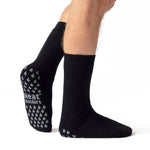 Load image into Gallery viewer, 1 Pair Men&#39;s IOMI FootNurse Heat Holders Dual Layer Raynaud&#39;s Thermal Warm Slipper Socks Black
