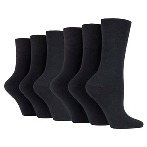 6 Pairs Ladies IOMI FootNurse Diabetic Socks Black