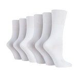 Load image into Gallery viewer, 6 Pairs Ladies Plain Cotton Socks - White
