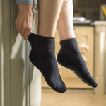 Load image into Gallery viewer, 3 Pairs IOMI FootNurse Cushion Foot Diabetic ANKLE Socks Black
