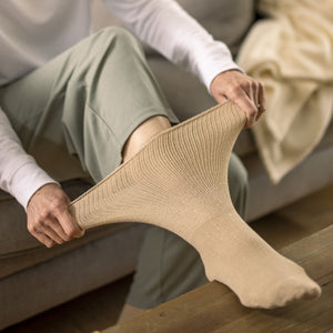 1 Pair IOMI FootNurse Extra Wide Oedema Socks - Beige
