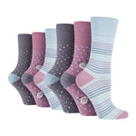 Load image into Gallery viewer, 6 Pairs Ladies Cotton Socks - Dainty Flower
