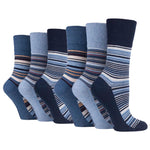 Load image into Gallery viewer, 6 Pairs Ladies Cotton Socks - Intellect Navy/Denim
