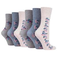 6 Pairs Ladies Cotton Socks - Collector Neutral