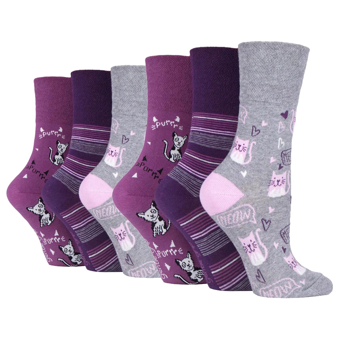Gentle Grip 6 Pairs Ladies Diabetic Sock 4-8 UK, Accessories and Lifestyle
