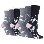 Load image into Gallery viewer, 6 Pairs Ladies Fun Feet Cotton Socks - Posh Poodle
