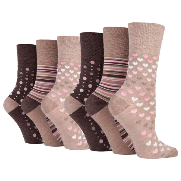 Ladies' Patterned Socks – Gentle Grip